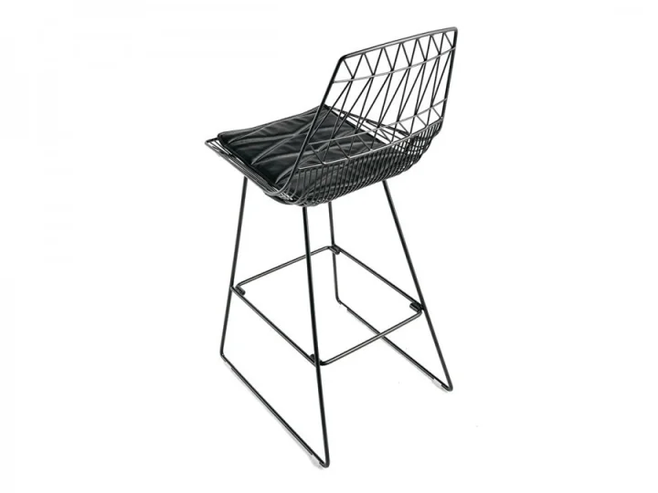 Cleo High Stool   Black   Black Cushion.jpg