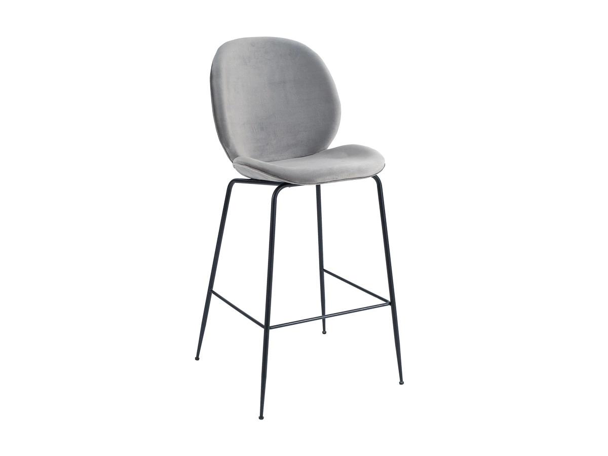 Zara High Stool (black Legs)   Grey .jpg